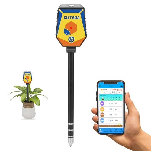 Smart Soil Moisture Meter 8 in 1 pH Salinity Fertility EC Meter