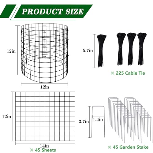 15 Packs Wire Plant Protector from Animals (15 Pack 12x12 Inch)