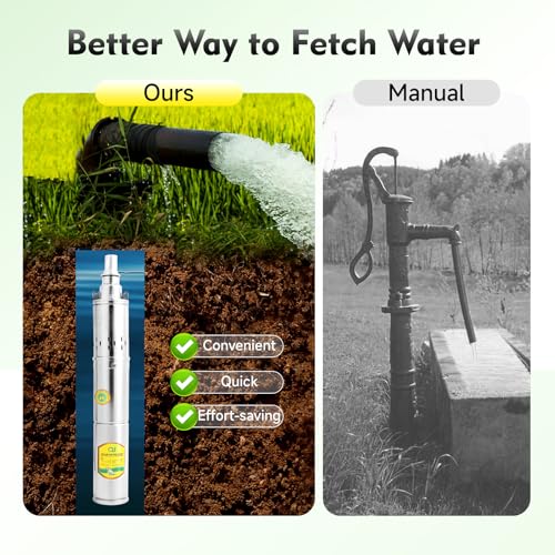 Stainless Steel Submersible Deep Well Solar Water Pump DC 24V 370W