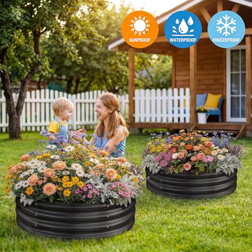 Galvanized Raised Garden Bed 2Pcs (2 Count)