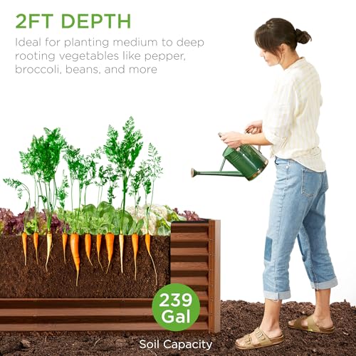 8x2x2ft Raised Outdoor Metal Garden Bed