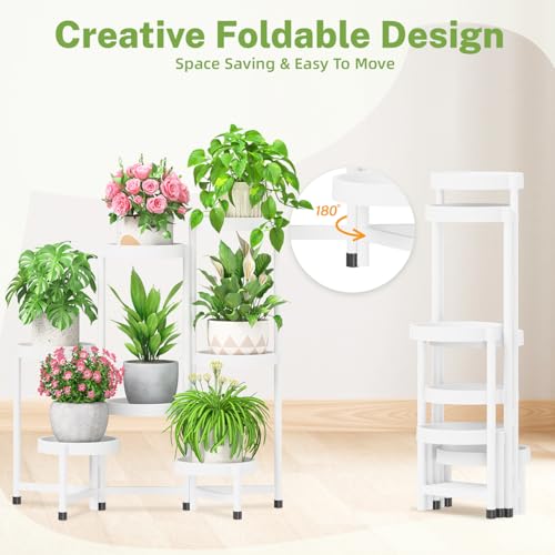 7 Tier Folding Plant Stand Indoor Outdoor