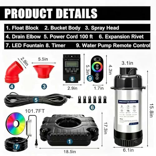 Pond Fountain Aerator (Stainless Steel Water Pump - 001)