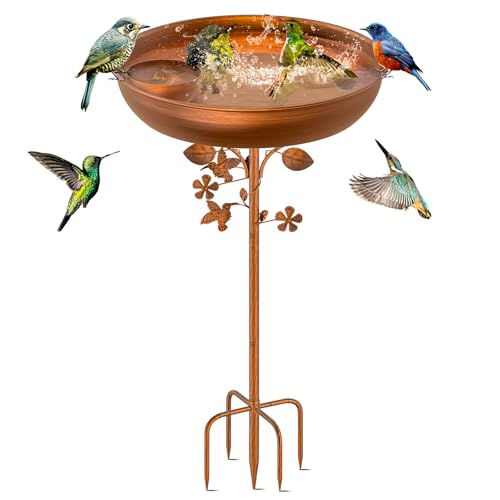 Metal Bird Bath for Outside