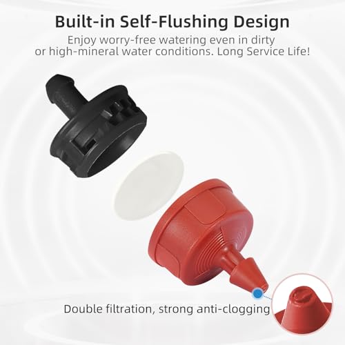 30PCS 1 GPH Pressure Compensating Drip Irrigation Spot Watering Drippers (30 Count)