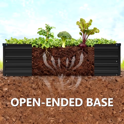 2PCS 9x3x1ft Galvanized Raised Garden Beds Kit (2 Count)