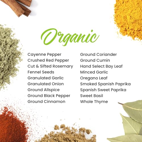 Organic Spices and Seasonings Set (34.2 Ounce)