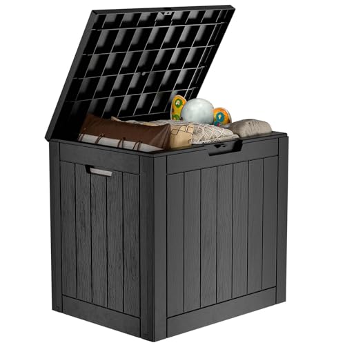 33 Gallon Outdoor Deck Box (Black / 33 Gallon)