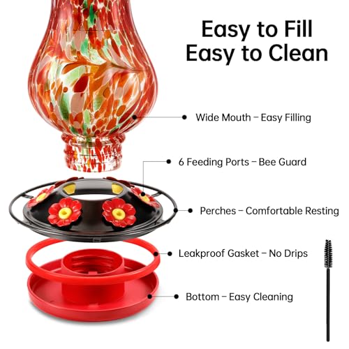 Solar Hummingbird Feeder for Outdoor