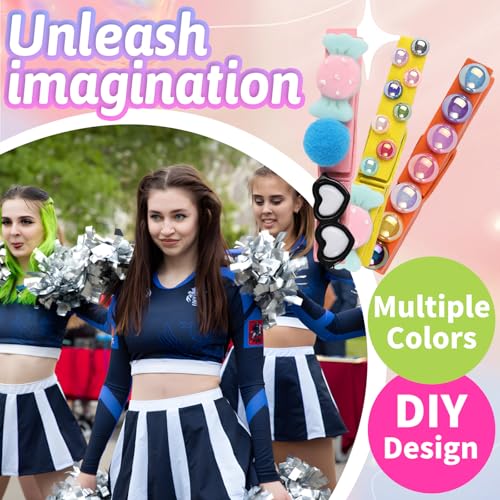 80 Set Cheer Pins Spirit Clips Clothes Wooden Pins for Backpacks Include 90 Mini Resin Animals 30 Mini Bows 500 Beads Cheer Clothespins Decorations Ribbon Team Classroom Cheer Gifts Bulk（Colorful） (80Set Cheer Pins)