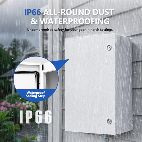 Outdoor Electrical Box 28x20x10 NEMA 4X IP66 Waterproof Box (28 x 20 x 10'')