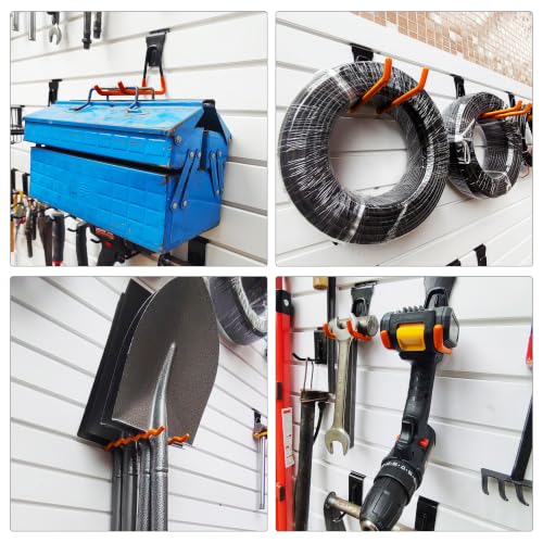 Slatwall Hooks 10 Pack Heavy Duty Multi Sizes (Orange / 10)