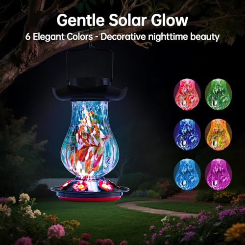 Solar Hummingbird Feeder for Outdoor