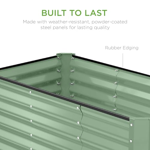 4x2x2ft Outdoor Metal Raised Garden Bed