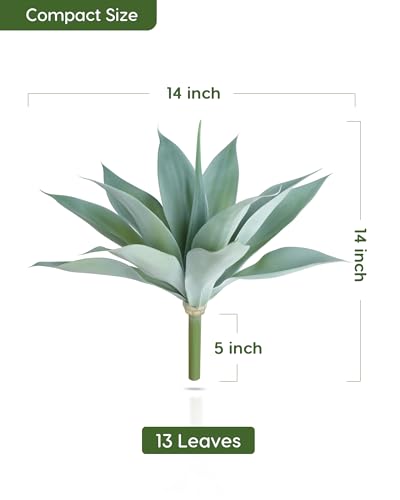 Artificial Outdoor Blue Agave Plant (2 Count)