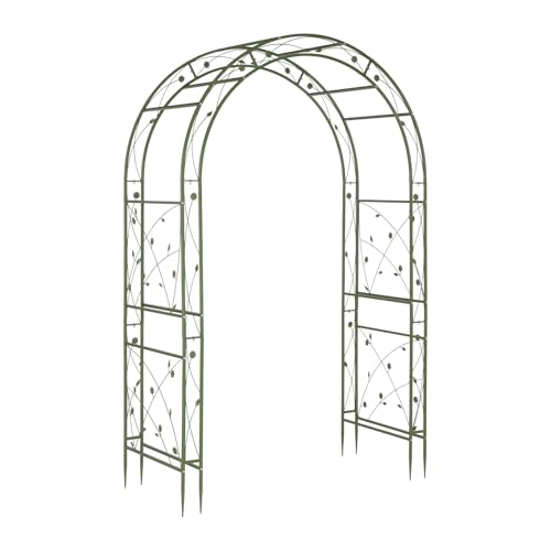 Garden Arbor Arch for Wedding Ceremony Party (Arch Top, Olive Green)