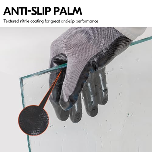10Pairs Non Slip Safety Work Gloves (10 Count)