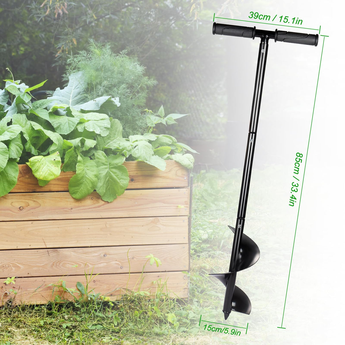 Compost Aerator Tool Turner and Mixing Tool for Outdoor Compost Tumbler Bins Bags