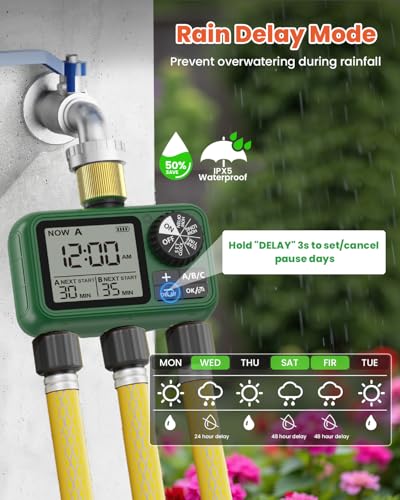Water Timer for Outdoor Garden Hose (3 Count)