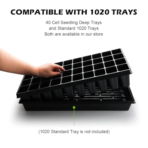 10 Pack 40 Cell Seed Starter Trays (Black / 40 Cells-10P)