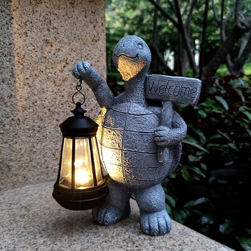 Sea Turtle Solar Garden Statues