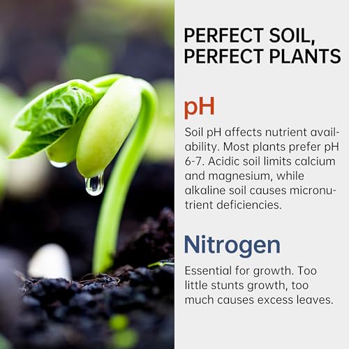 Soil Test Kit pH & Nitrogen Tester for Garden Vegetable Nutrients Lawn Indoor & Outdoor 20 Strips