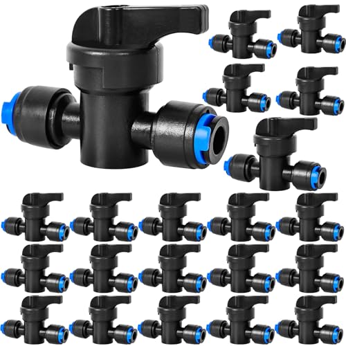 20 Pack 1 4" Drip Irrigation Shut Off Valve (20 Count)