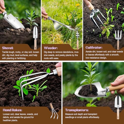 Gardening Tool Set with Tote Bag Heavy (9 Count)