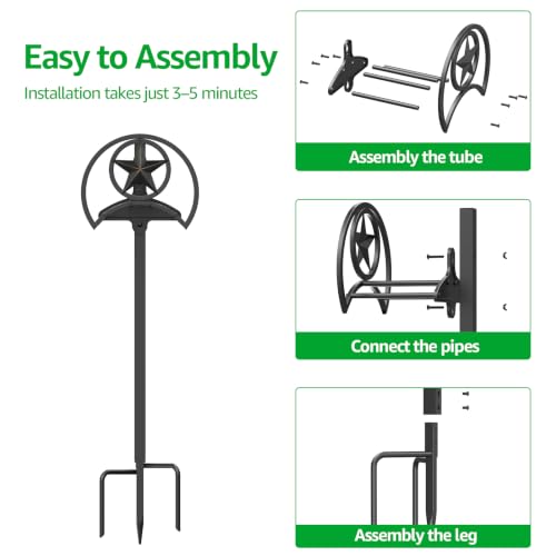 Garden Hose Holder Freestanding Holds 125