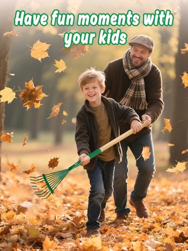 33" Kids Leaf Rake with Gloves