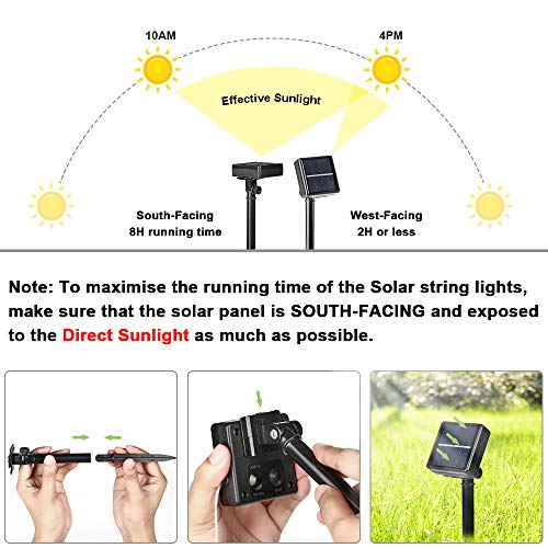 Solar Fairy Lights Outdoor (Warm White / 100 LED - 2 Pack)