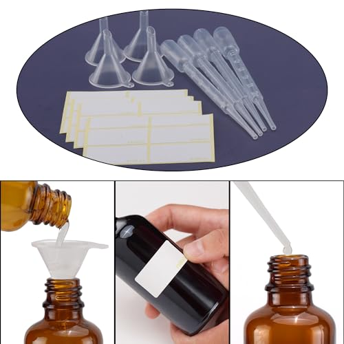 Amber Glass Spray Bottles 1oz (24 Count)