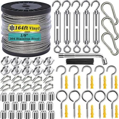 164FT Vinyl Coated Wire Rope Kit 1