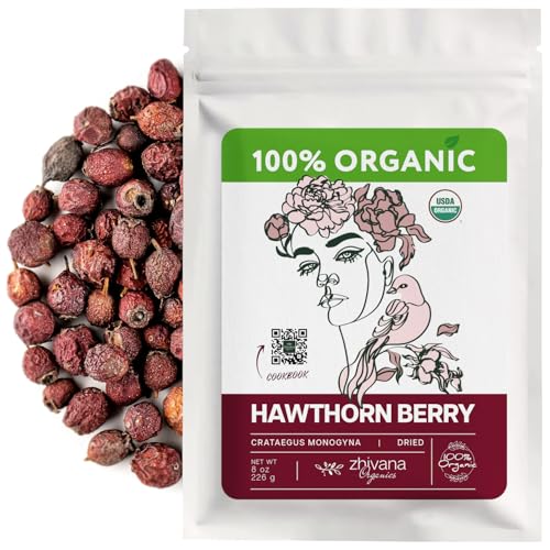 Organic Hawthorn Berries 8oz. (8 Ounce)