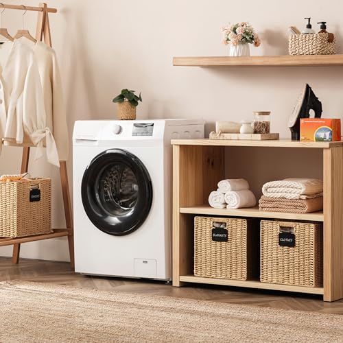 4 Pack Wicker Basket (Light Brown / 4pack-12L×12H×11.2W)