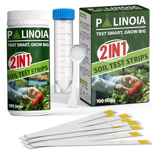 2-in-1 Soil Test Kit for pH and Nitrogen, 100 Strips (100 Count)