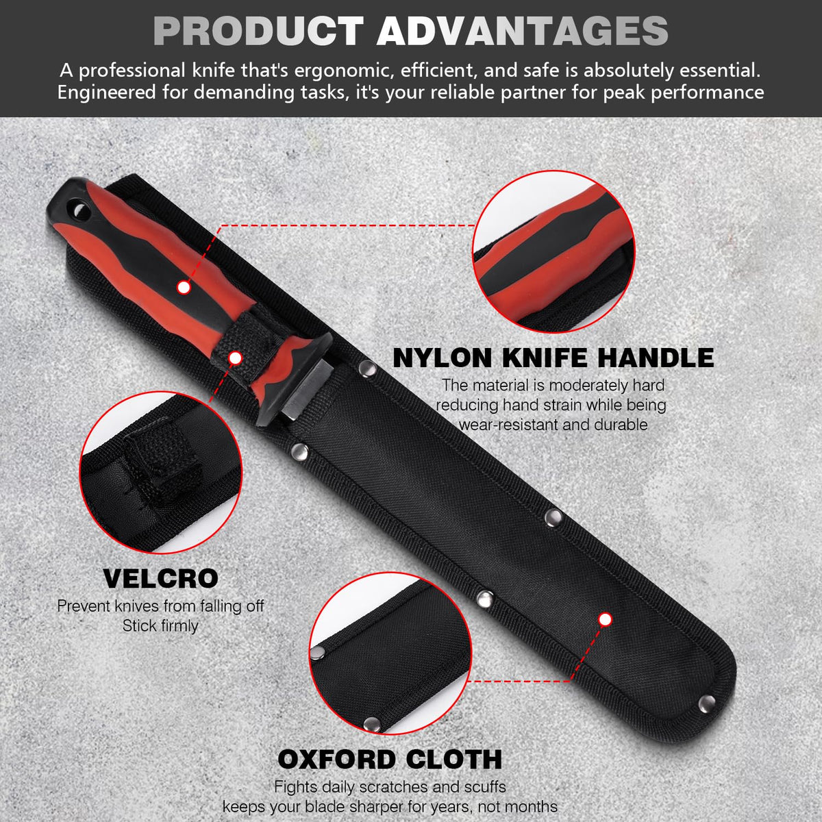 Insulating knife (short red)