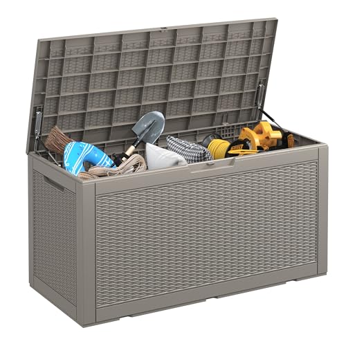 130 Gallon Waterproof Large Resin Deck Box