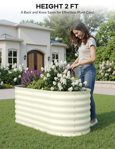 2 Pcs Raised Garden Beds Outdoor 4x2x2 ft