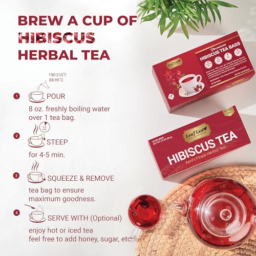 Premium Hibiscus Flowers Tea Bags (240 Count)