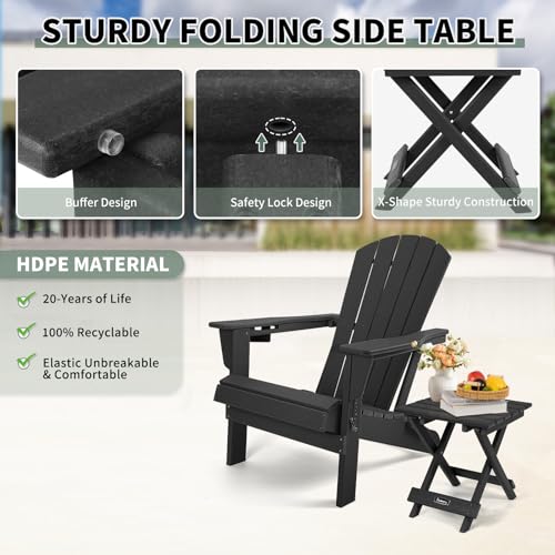 Outdoor Folding Adirondack Side Table