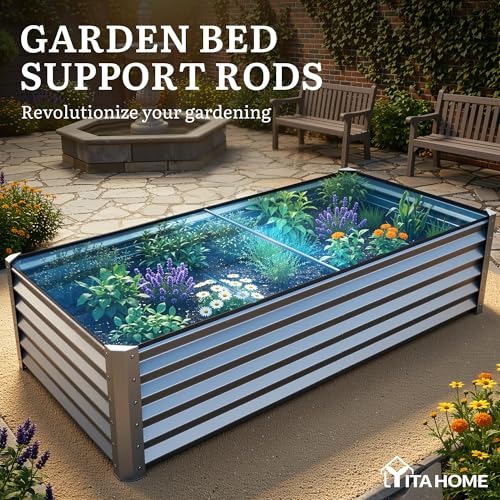 2pcs 8x4x1.5ft Galvanized Raised Garden Bed (8x4x1.5ft 2pcs / Silver)