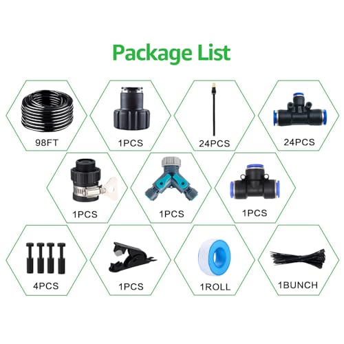 100FT Drip Irrigation System (98FT)