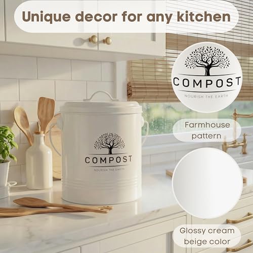 1.3 Gal Kitchen Compost Bin with Lid