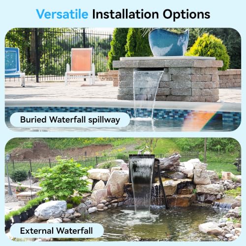 Pond Waterfall Spillway with Pump Kit (12INCH)