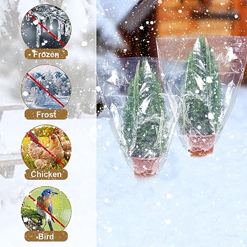 6Pcs 39"x39" Winter Plant Cover Freeze Protection