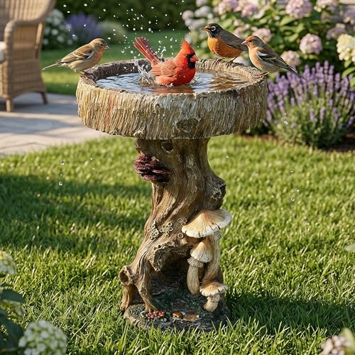 Bird Baths for Outdoor (24.8 inch H)