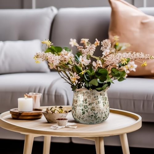 6 Inch Vintage Ceramic Planters Crackle Glaze