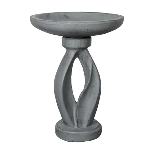 21.8 Inch Heigh Modern Concrete Bird Bath