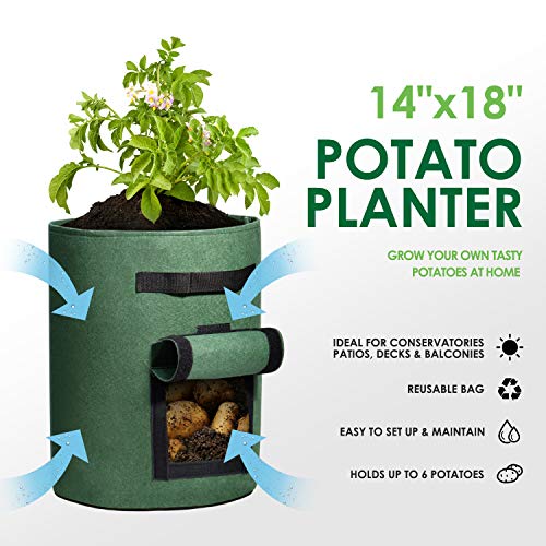 5 Pack 10 Gallon Potato Grow Bags (5 Count)